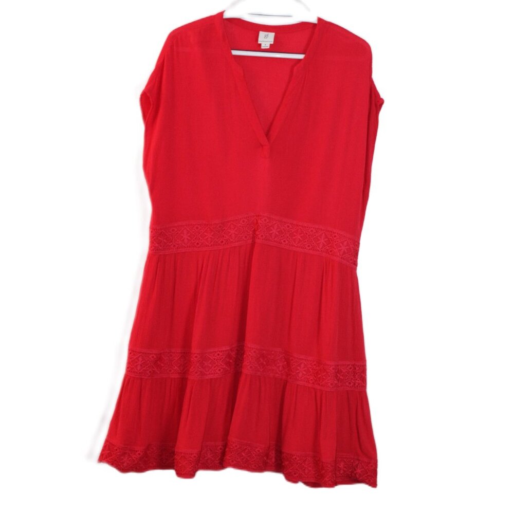 GL by Gibsonlook A- Line Sleeveless Dress Red Size M